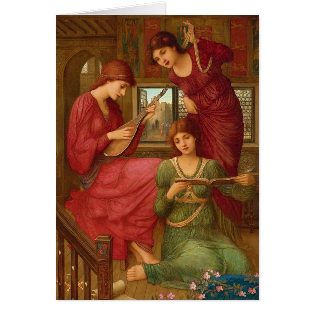 Strudwick Golden days CC1050 Pre-Raphaelite card (Front)