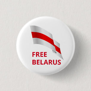 Struggle for freedom in Belarus. 1 Inch Round Button