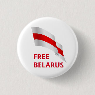 Struggle for freedom in Belarus. 1 Inch Round Button