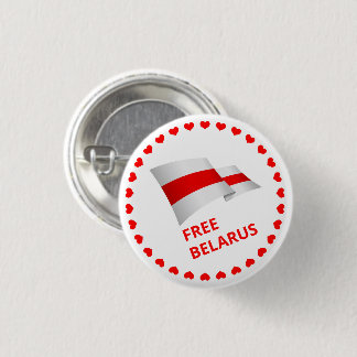 Struggle for freedom in Belarus. 1 Inch Round Button