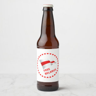 Struggle for freedom in Belarus. Beer Bottle Label