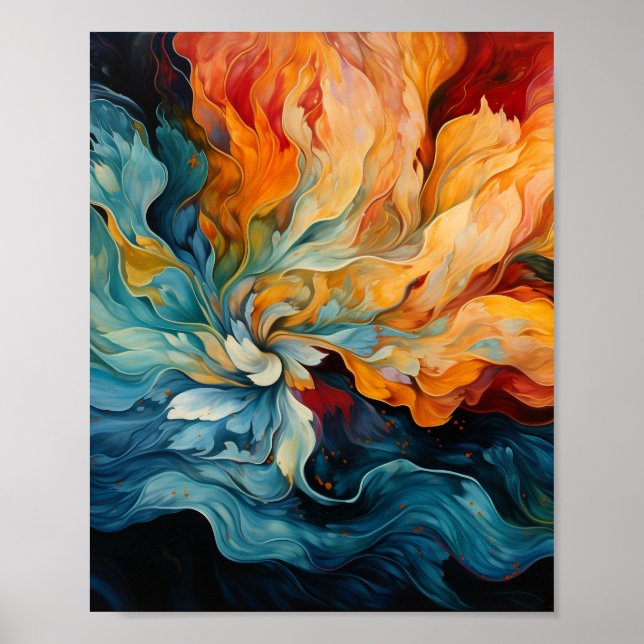 Struggles of the Inner Man Abstract Art Poster (Front)