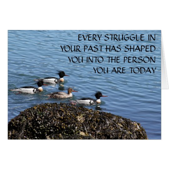 Struggling Past Inspiration Blank Greeting Card
