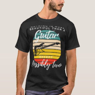 Strumming Harmony: Double Beauty in Guitar Humour  T-Shirt