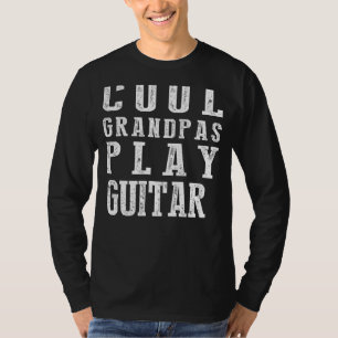 Strumming in Style: Cool Grandpas Shredding on Gui T-Shirt