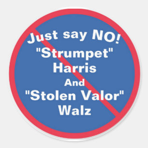 Strumpet and stolen valour classic round sticker