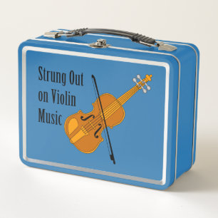 Strung Out On Violin Metal Lunch Box