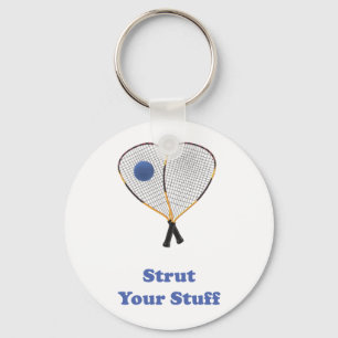 Strut Stuff Racquetball Keychain