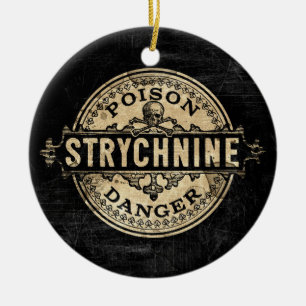 Strychnine Vintage Style Poison Label Ceramic Ornament