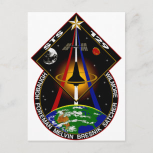 STS 129 patch Postcard