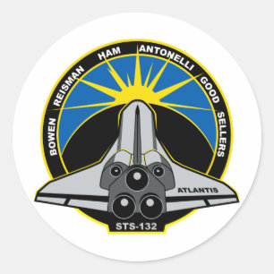 STS 132 Atlantis Classic Round Sticker