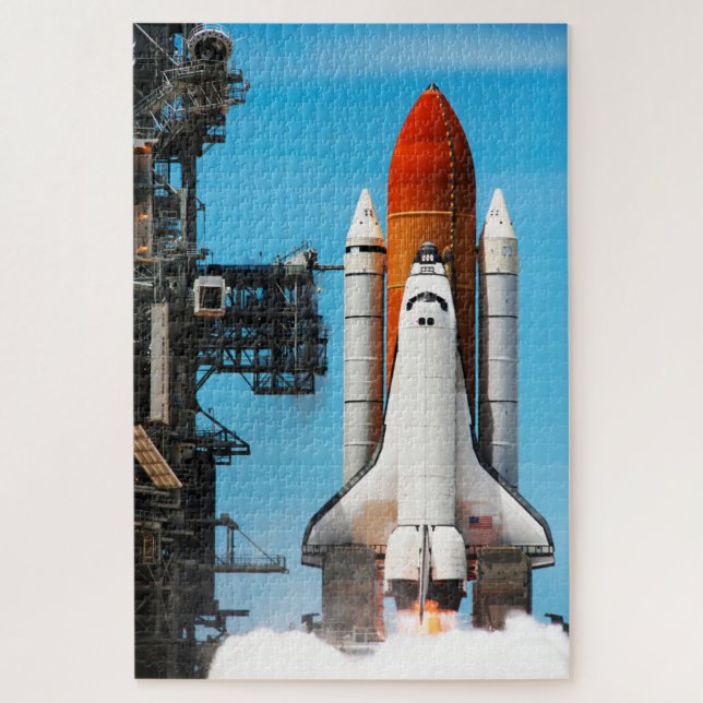 STS-135 Space Shuttle Atlantis Lifting Off Jigsaw Puzzle (Vertical)