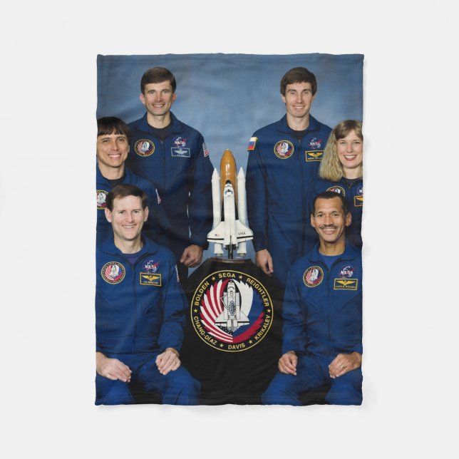 STS-60 MISSION CREW   FLEECE BLANKET (Front)