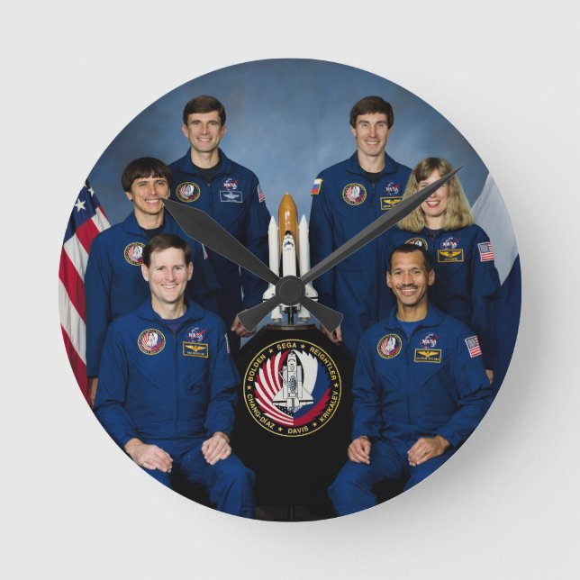 STS-60 MISSION CREW ROUND CLOCK (Front)