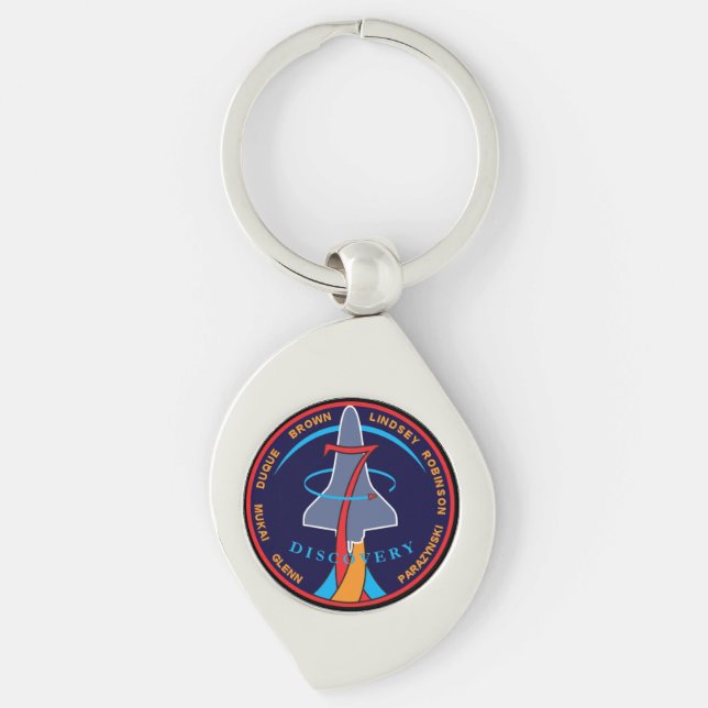 STS-95 Space Shuttle Discovery Mission Patch Logo Keychain (Front)