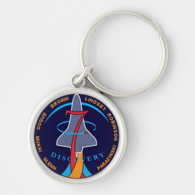 STS-95 Space Shuttle Discovery Mission Patch Logo Keychain (Front)