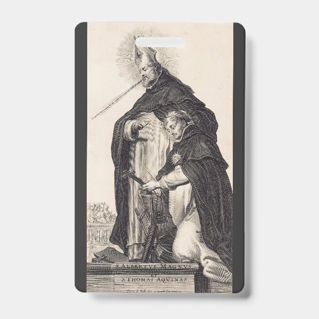 Sts. Albert the Great and Thomas Aquinas Fine Art Badge (Front)
