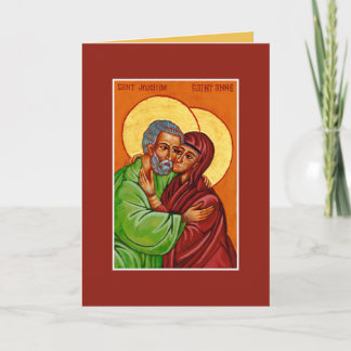 Sts Anne et carte vierge de salutation/prière de