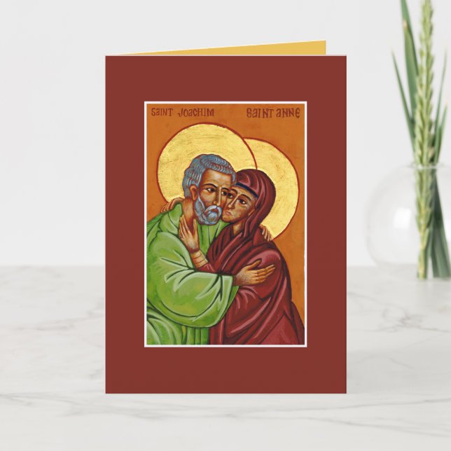 Sts Anne & Joachim Blank Greeting/Prayer Card (Front)