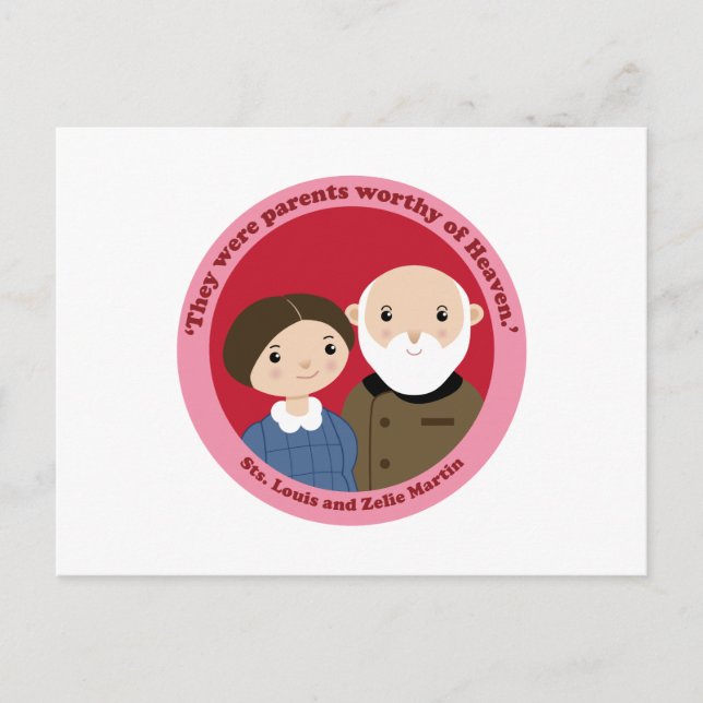 Sts. Louis and Zelie Martin Postcard (Front)