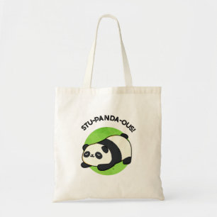 Stu-panda-ous Funny Panda Pun Tote Bag