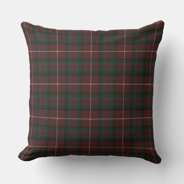 Stuart Butte Modern Original Scottish Tartan Throw Pillow (Front)