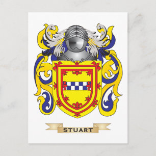 Stuart Coat of Arms (Family Crest) Postcard