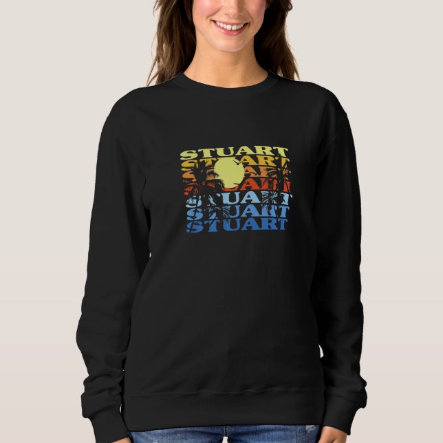 Stuart Florida Beach Fl Beach Bum Us Cities Holida Sweatshirt (Front)