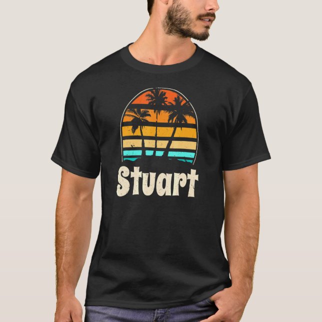 Stuart Florida Beach Fl Beach Bum Us Cities Summer T-Shirt (Front)