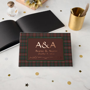 Stuart of Bute Modern Original Scottish Tartan Guest Book