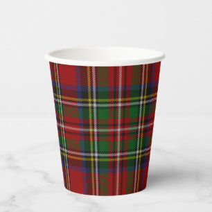 Stuart Plaid Tartan Christmas Paper Cups