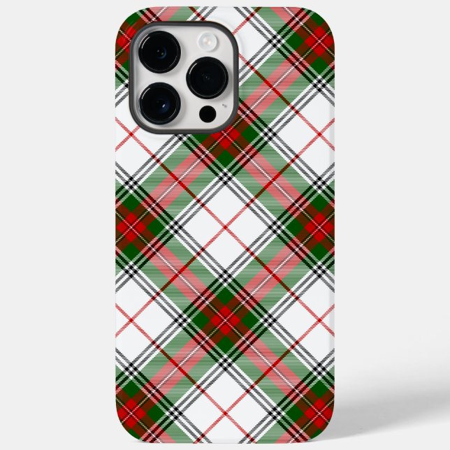 Stuart / Stewart Red Green White Plaid Case-Mate iPhone Case (Back)