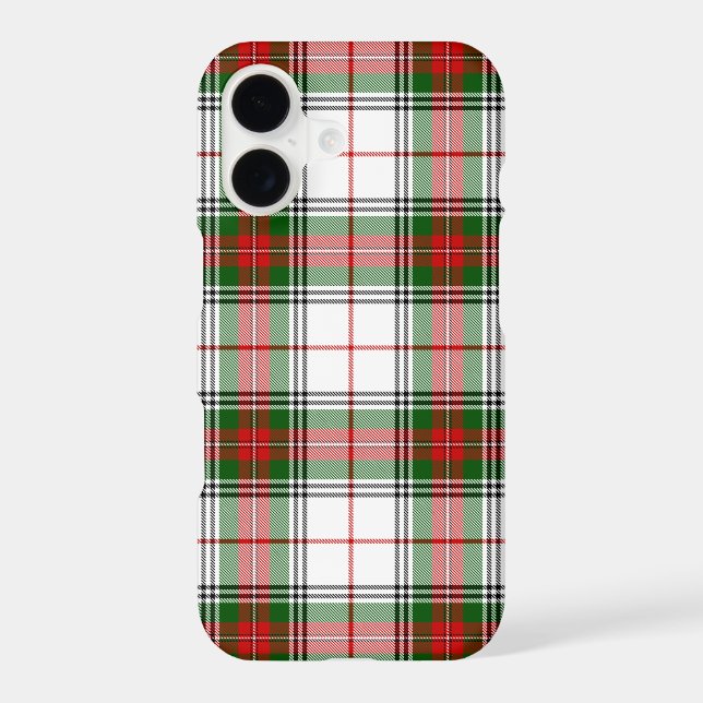 Stuart / Stewart Red Green White Plaid iPhone Case (Back)