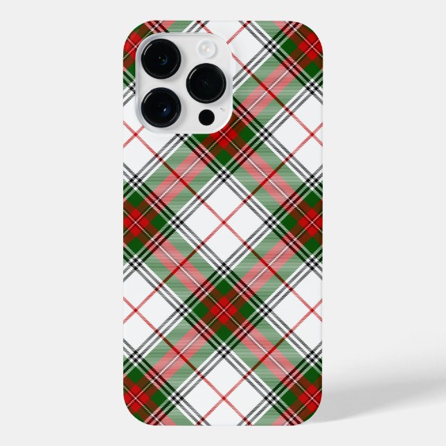 Stuart / Stewart Red Green White Plaid iPhone Case (Back)