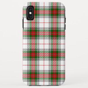 Stuart / Stewart tartan white red green plaid iPhone XS Max Case