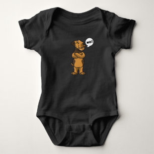 Stubborn Airedale Terrier Dog Baby Bodysuit
