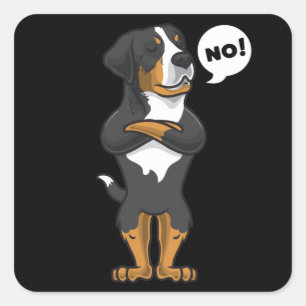 Stubborn Appenzeller Sennenhund Square Sticker
