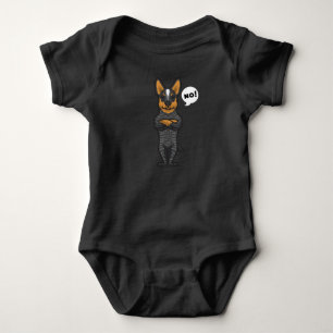Stubborn Australian Cattle Dog funny Baby Bodysuit