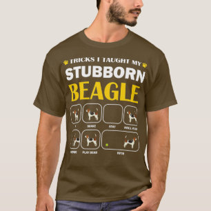 Stubborn Beagle Dog Tricks Training Gift T-Shirt