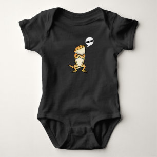 Stubborn Bearded Dragon Pogona Reptile Lizard Baby Bodysuit