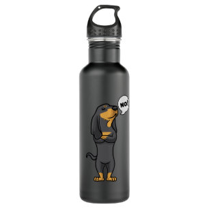 Stubborn Black and Tan Coonhound Dog 710 Ml Water Bottle
