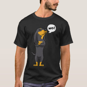 Stubborn Black and Tan Coonhound Dog T-Shirt