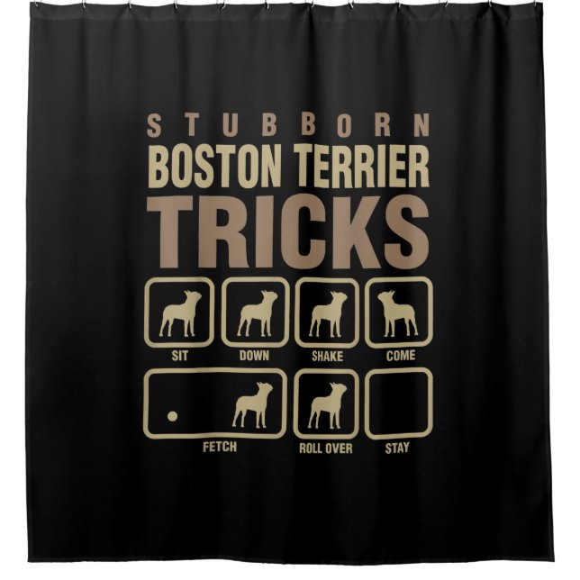 Stubborn Boston Terrier Tricks Dog Lover T-Shirt (Front)