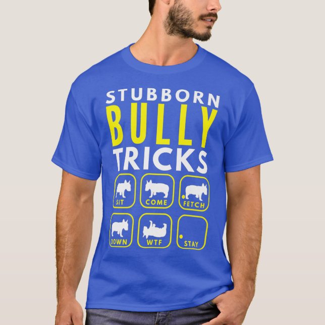 Stubborn Bully Tricks - Dog Training Premium T-Shirt (Front)