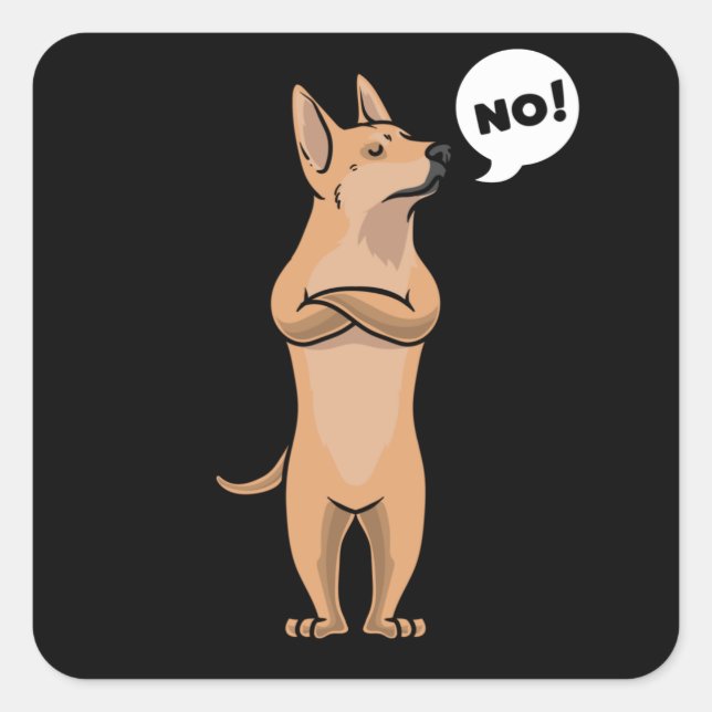 Stubborn Carolina dog Square Sticker (Front)