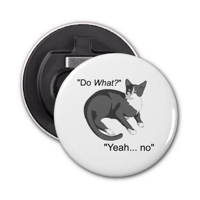 Stubborn Cat Bottle Opener (Front)