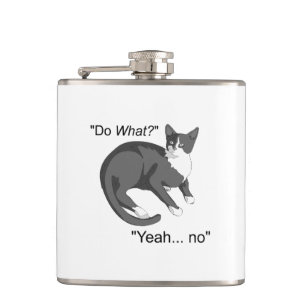 Stubborn Cat Hip Flask