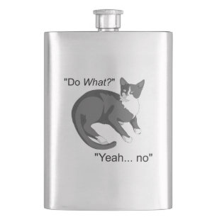 Stubborn Cat Hip Flask