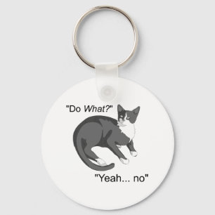 Stubborn Cat Keychain