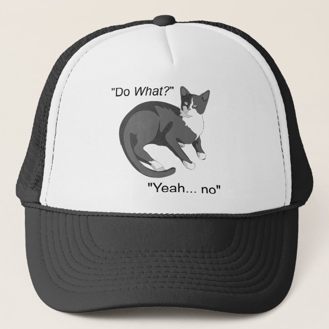 Stubborn Cat Trucker Hat (Front)